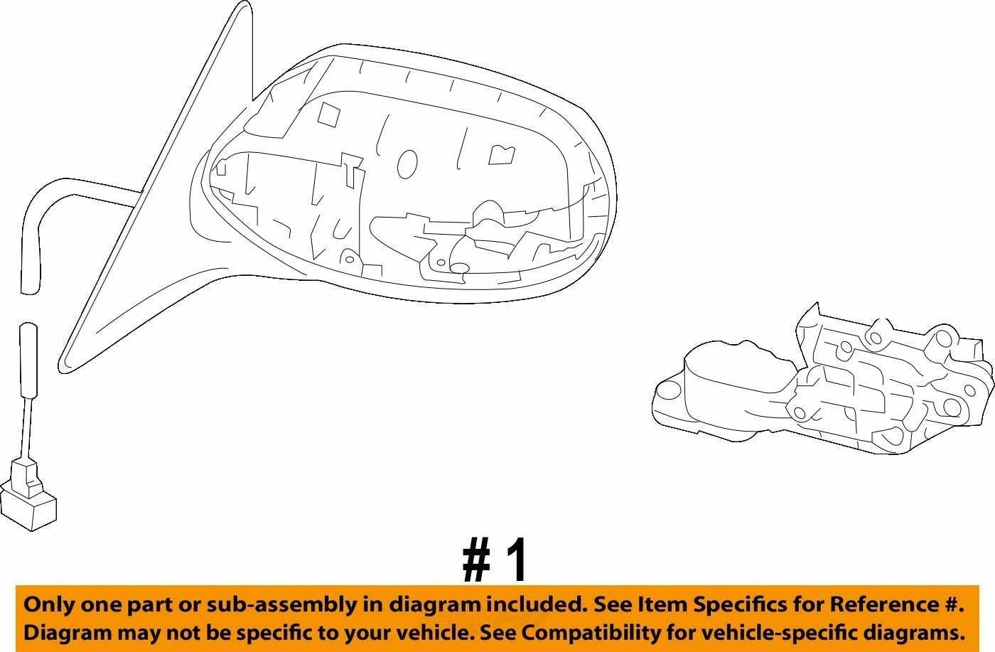 2008-2010 Subaru Impreza Front Left View Power Mirror 5-WIRE OEM