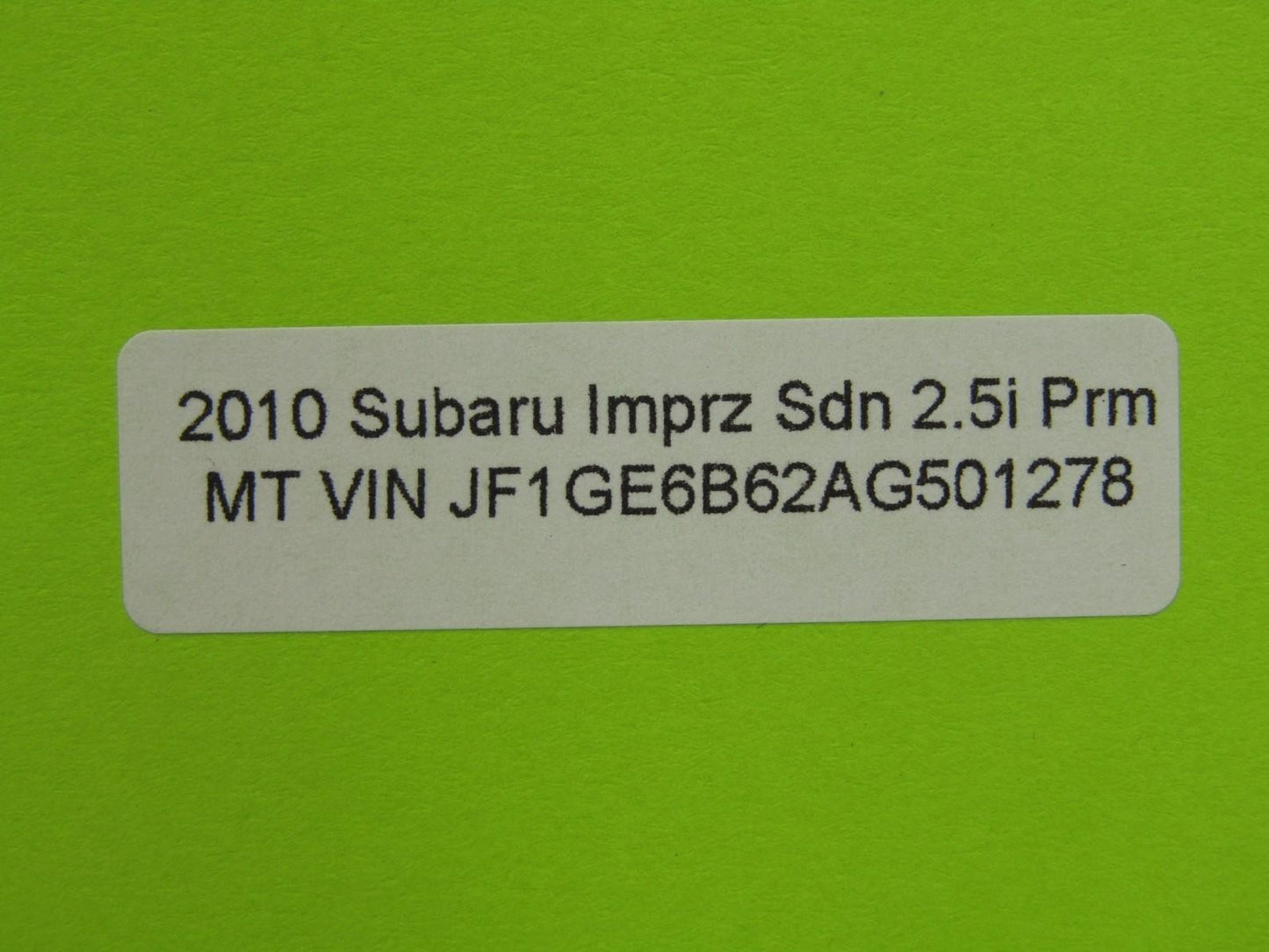 2008-2010 Subaru Impreza Emergency Spare Tire Scissor Jack Lift OEM
