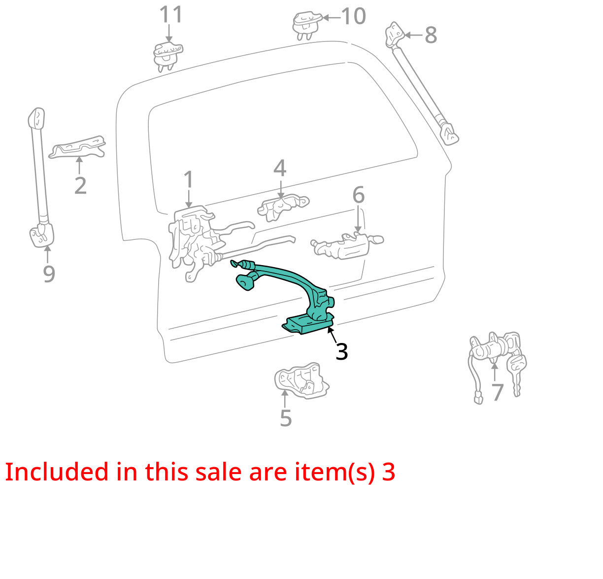 1996-2002 Toyota 4Runner Rear Hatch Trunk Tail Gate Latch Lock Actuator OEM