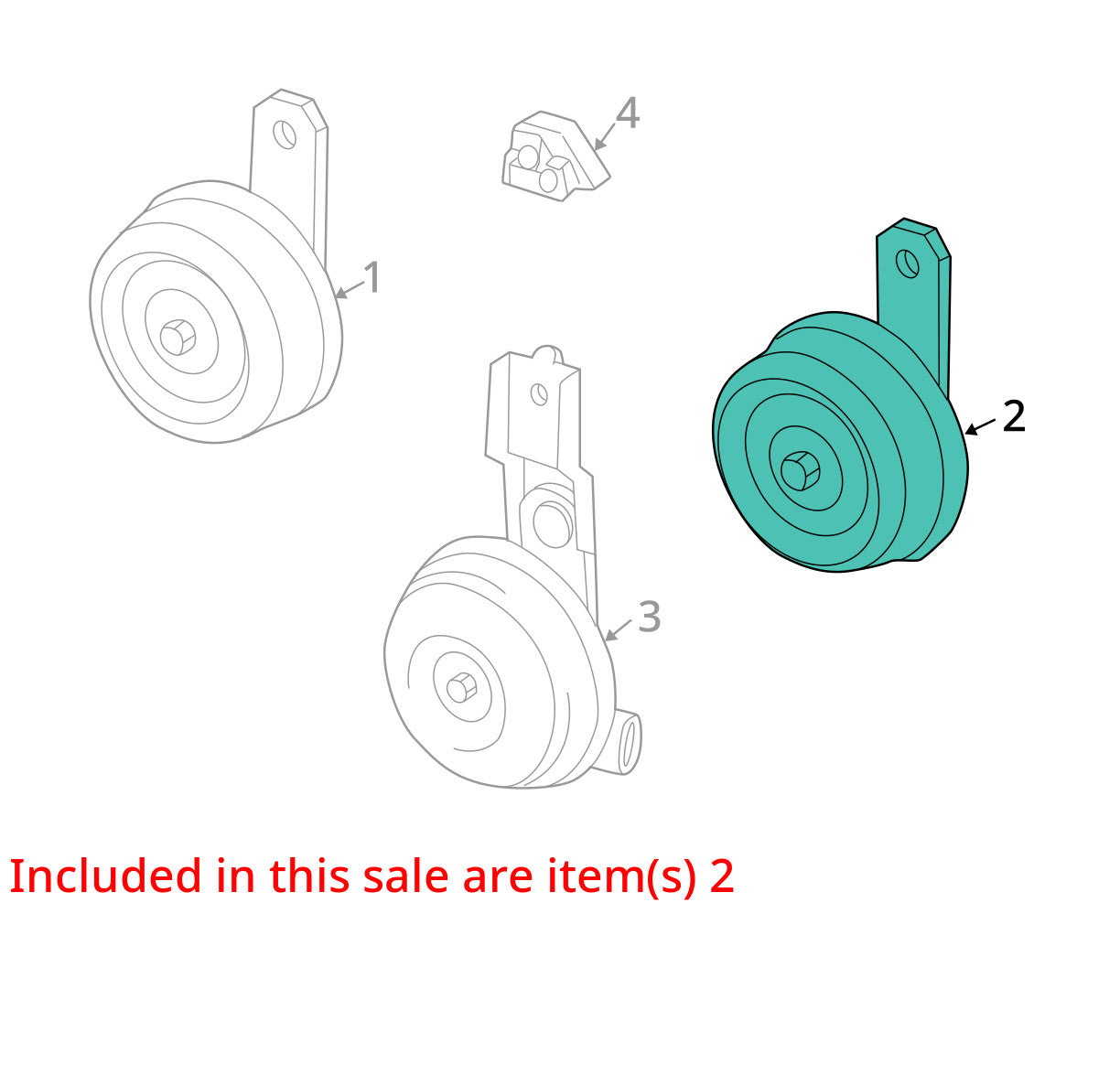 1999-2003 Toyota 4Runner Low Note Tone Horn 86520-60160 OEM