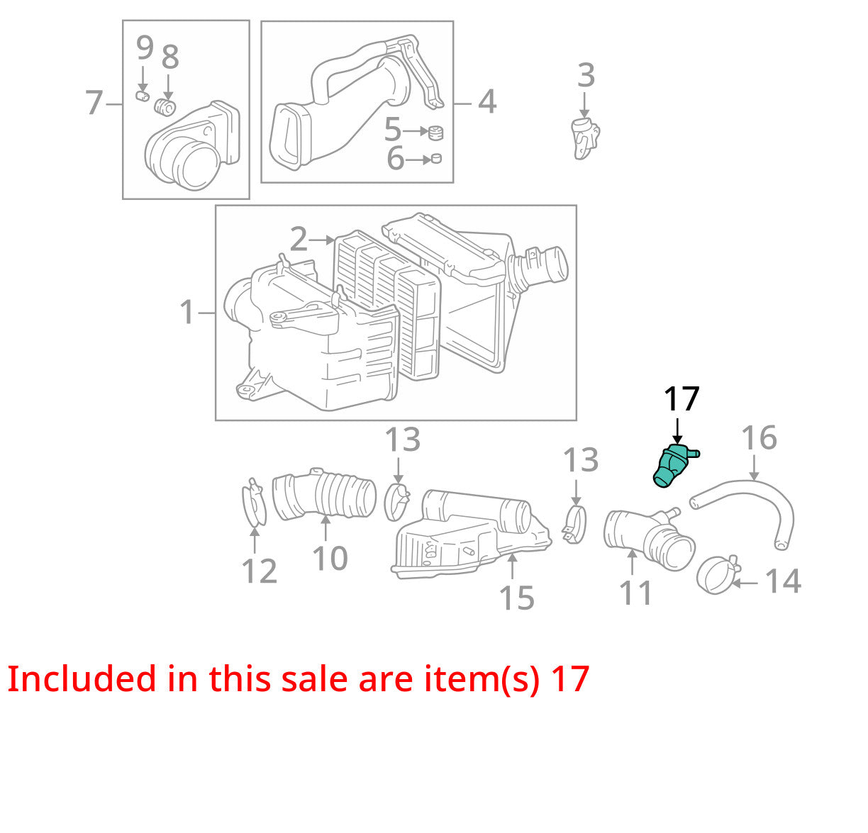 2000-2002 Toyota 4Runner Limited Air Intake Resonator Box 17659-62010 OEM