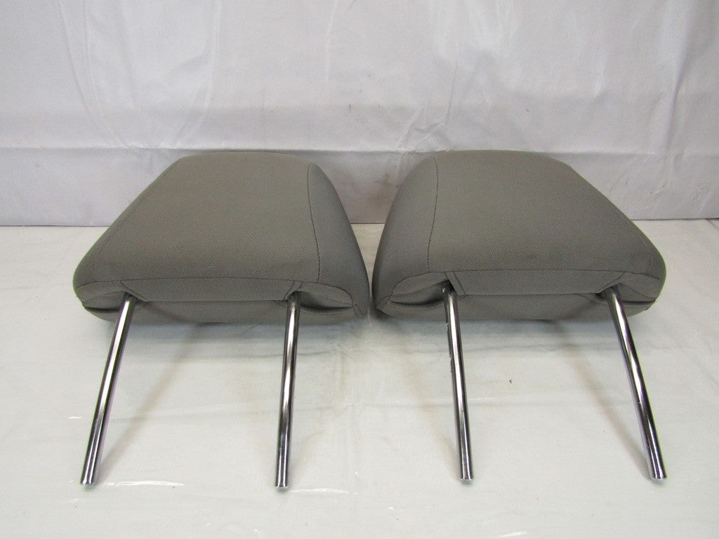 2007-2008 Subaru Forester Front Headrest Head Rest Set Gray Cloth RH LH OEM