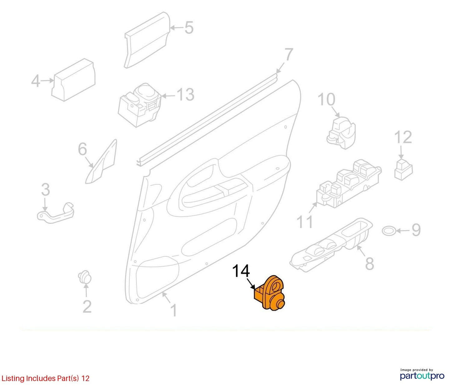 2003-2008 Subaru Forester Door Jamb Ajar Switch Sensor OEM
