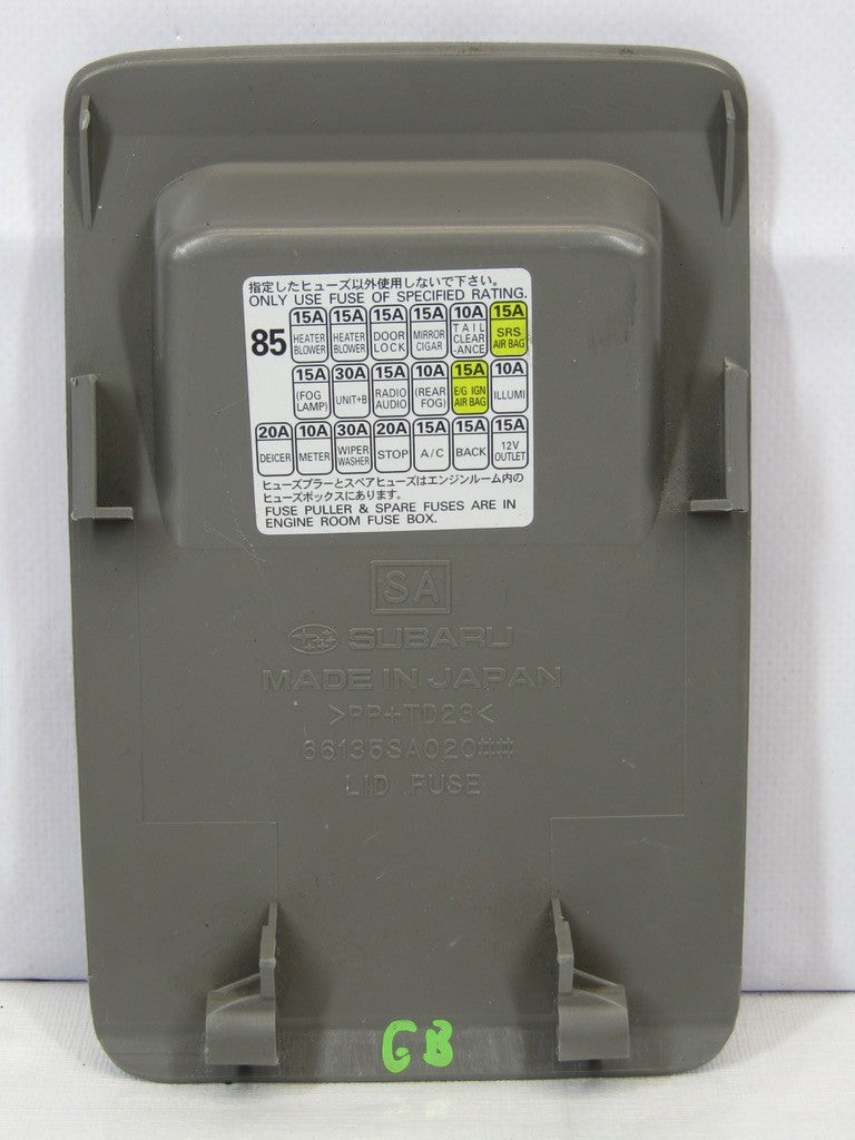 2007-2008 Subaru Forester Interior Fuse Door Cover Cubby Gray Lid OEM