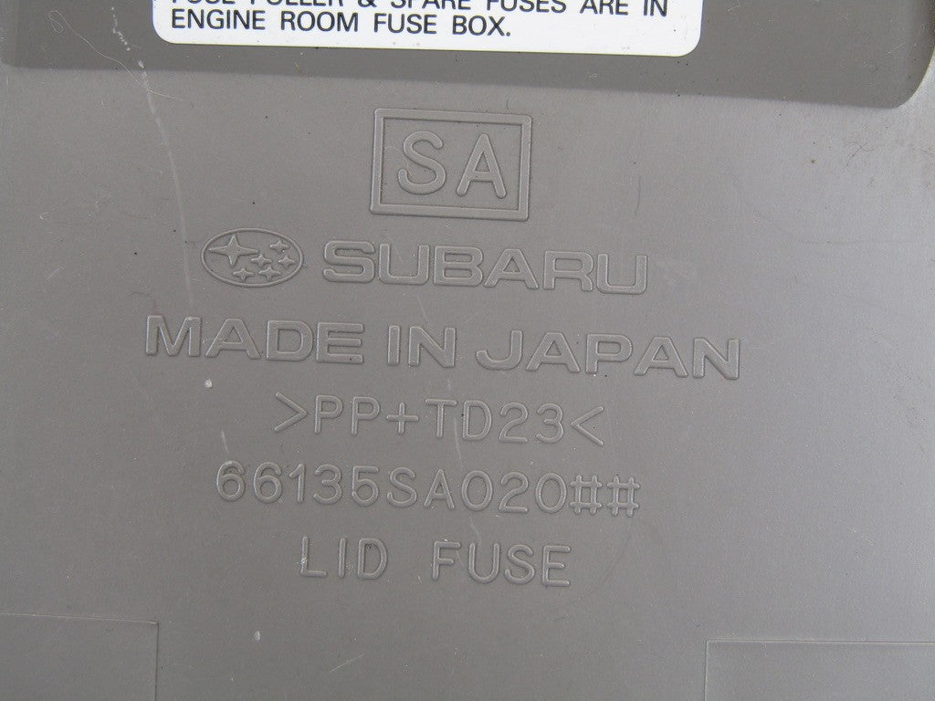 2007-2008 Subaru Forester Interior Fuse Door Cover Cubby Gray Lid OEM