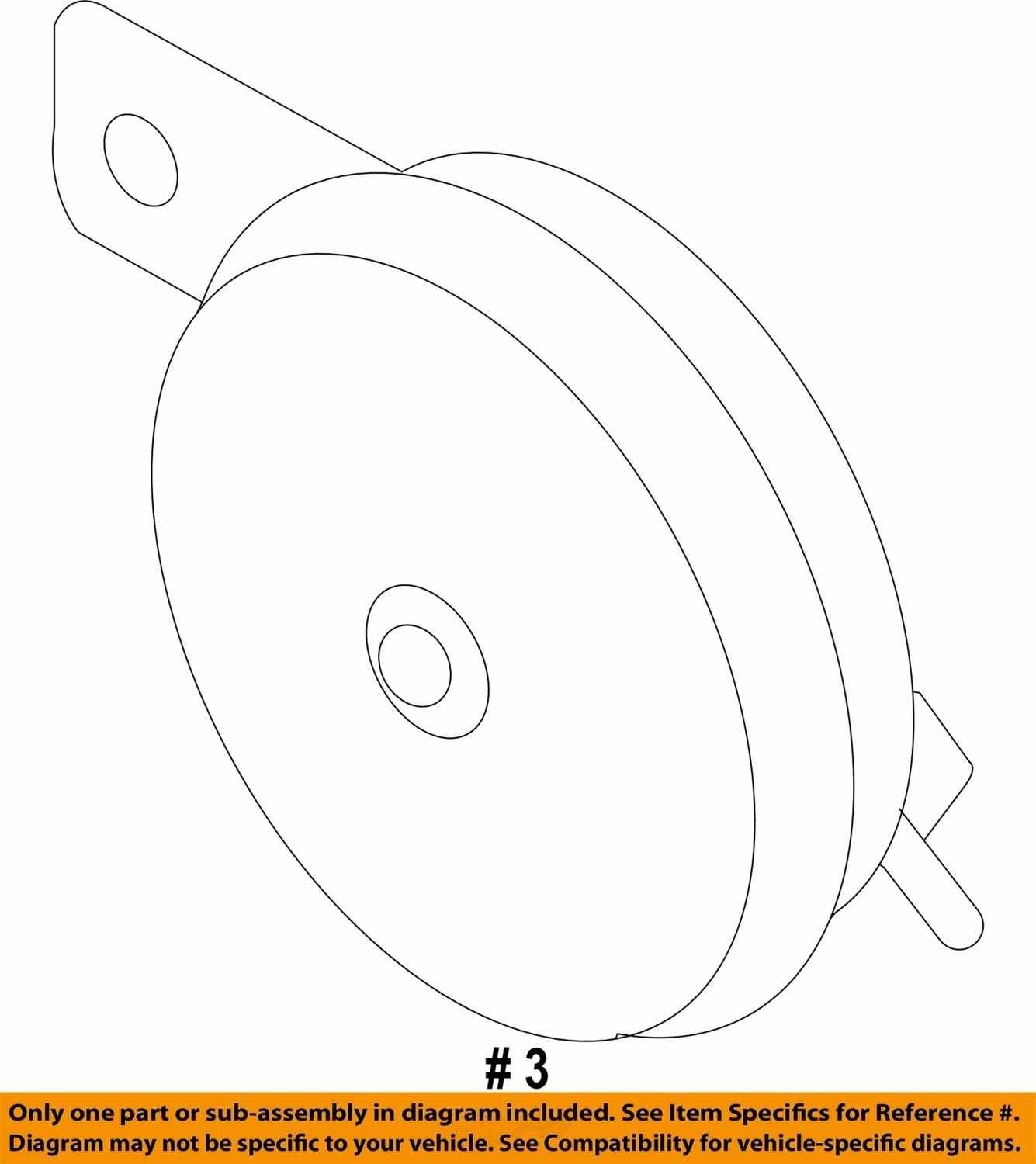 2014-2018 Subaru Forester Low Note Horn UCL-202 OEM- Used-