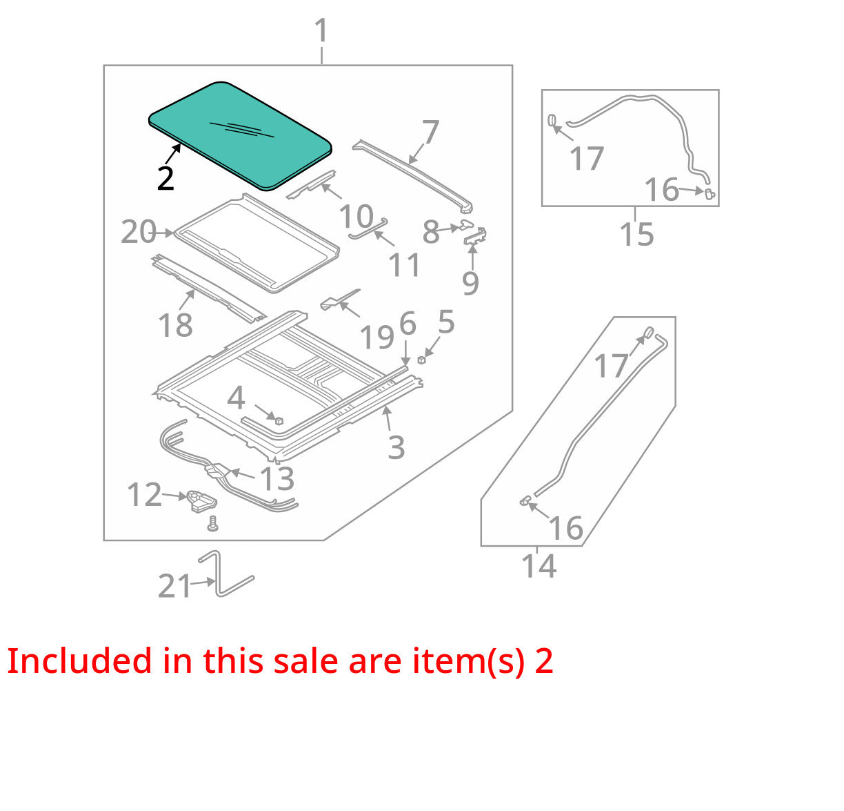 2003-2009 Kia Sorento Sunroof Sun Roof Glass Panel 81610-3E000 OEM