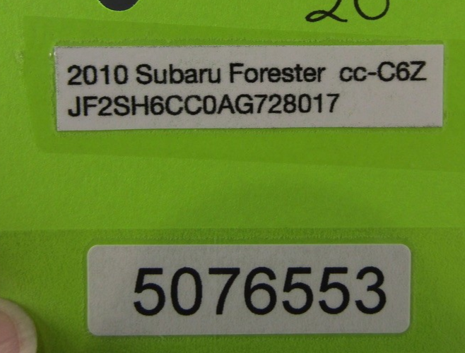 2009-2013 Subaru Forester Roof Sunroof Moonroof Glass OEM 65430SC001