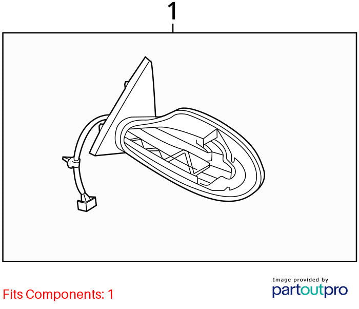 2013-2018 Nissan Altima Left Power 6-WIRE Side Mirror Turn Signal 963013TH2A