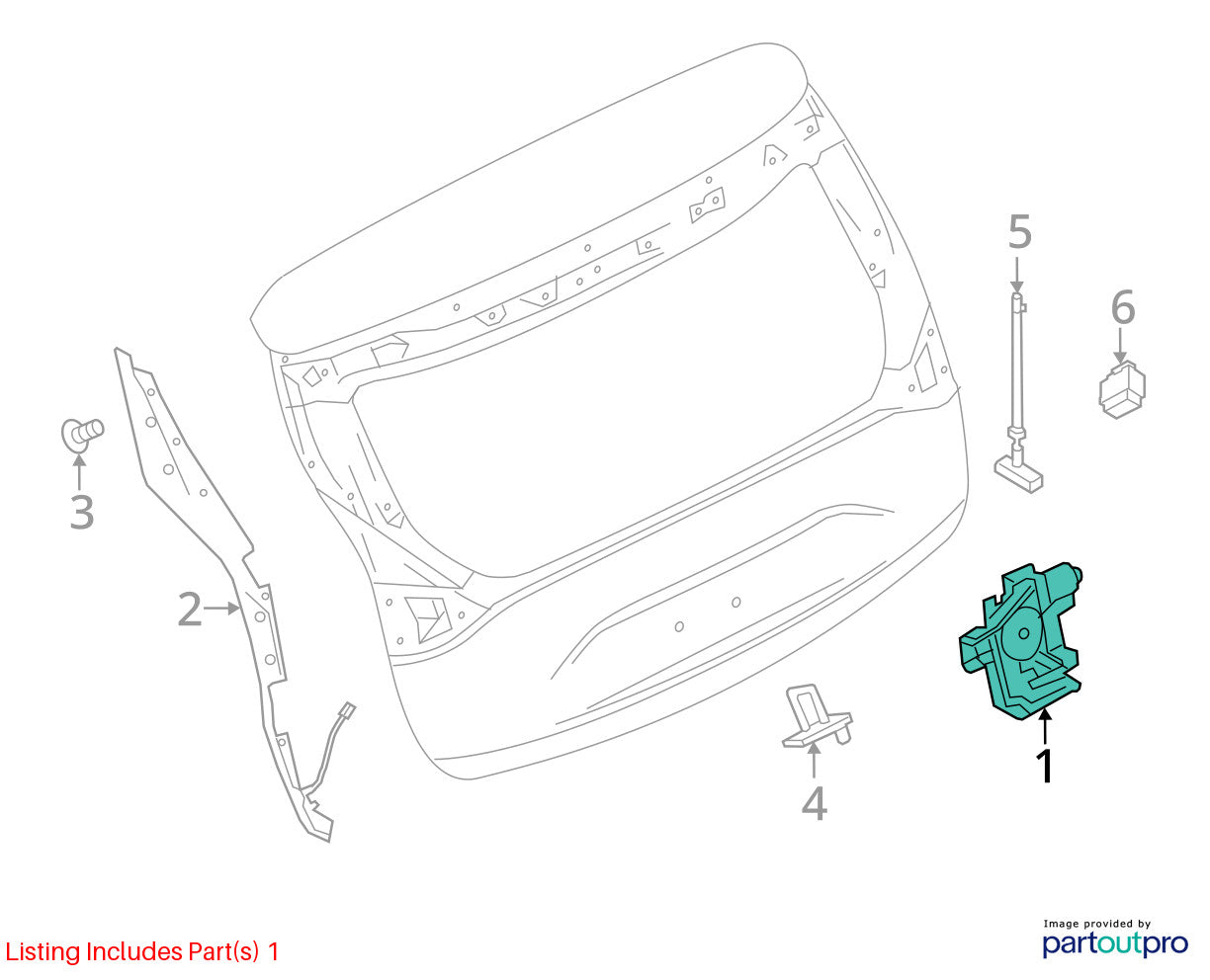 2009-2017 Infiniti Lid Lock Latch Actuator Motor 90500-1CA1B OEM