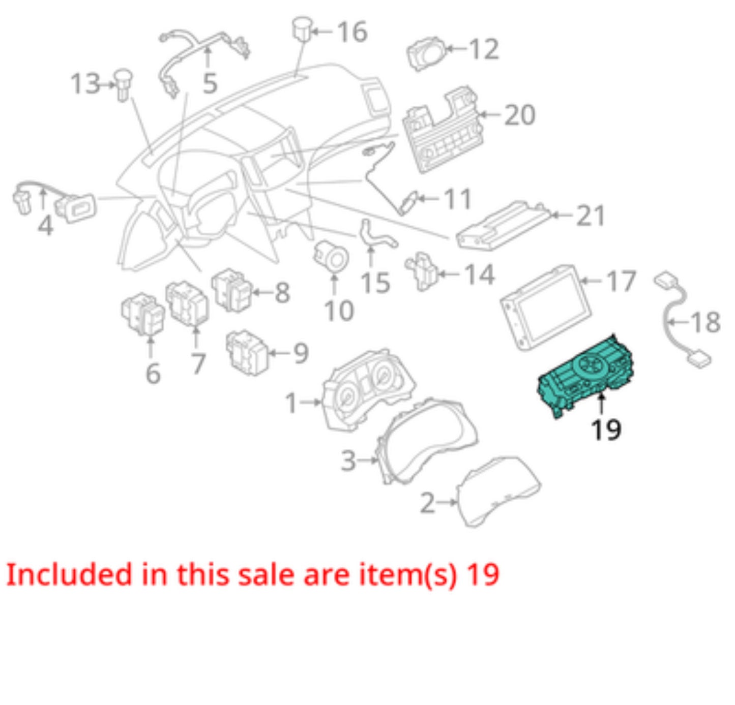 2009-2013 Infiniti G37 AV and Navigation Switch Control Assembly with Vents OEM