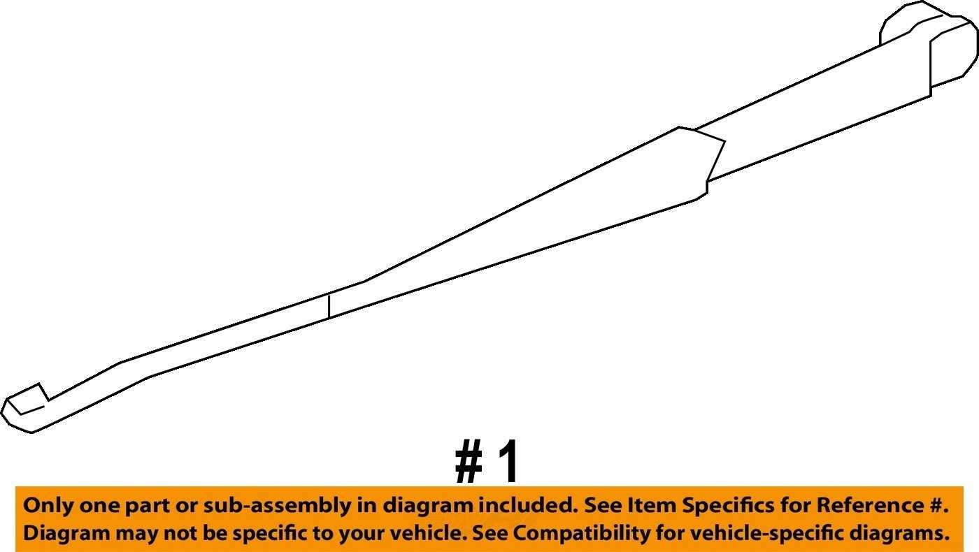 2012-2016 Subaru Impreza Left-Side Left LH Windshield Wiper Arm OEM