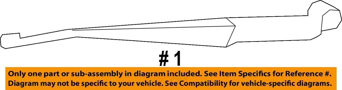 2012-2016 Subaru Impreza Right Windshield Wiper Arm OEM