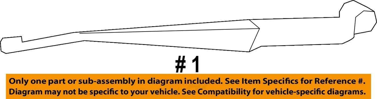 2012-2016 Subaru Impreza Right Windshield Wiper Arm OEM 86532FG060