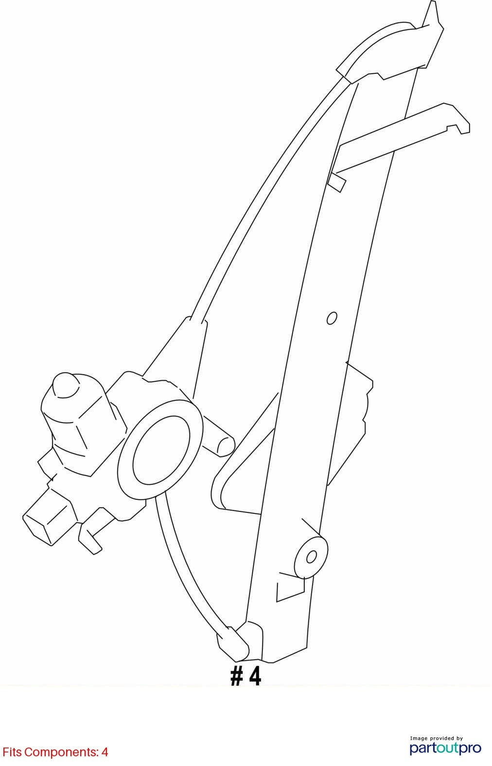 2014-2018 Subaru Forester Rear Right Power Window Motor and Regulator OEM
