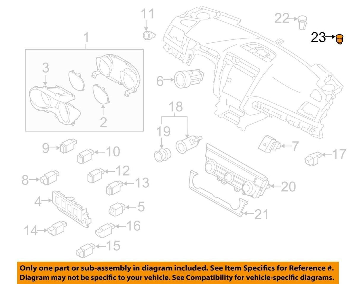 14-18 Subaru Forester Ambient Light Sensor For Auto Headlights OEM 84088FJ001
