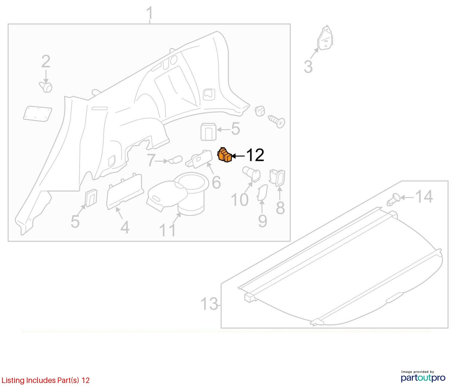 2014-2018 Subaru Forester Rear Seat Left Side Release Fold Button Switch 1-TOUCH