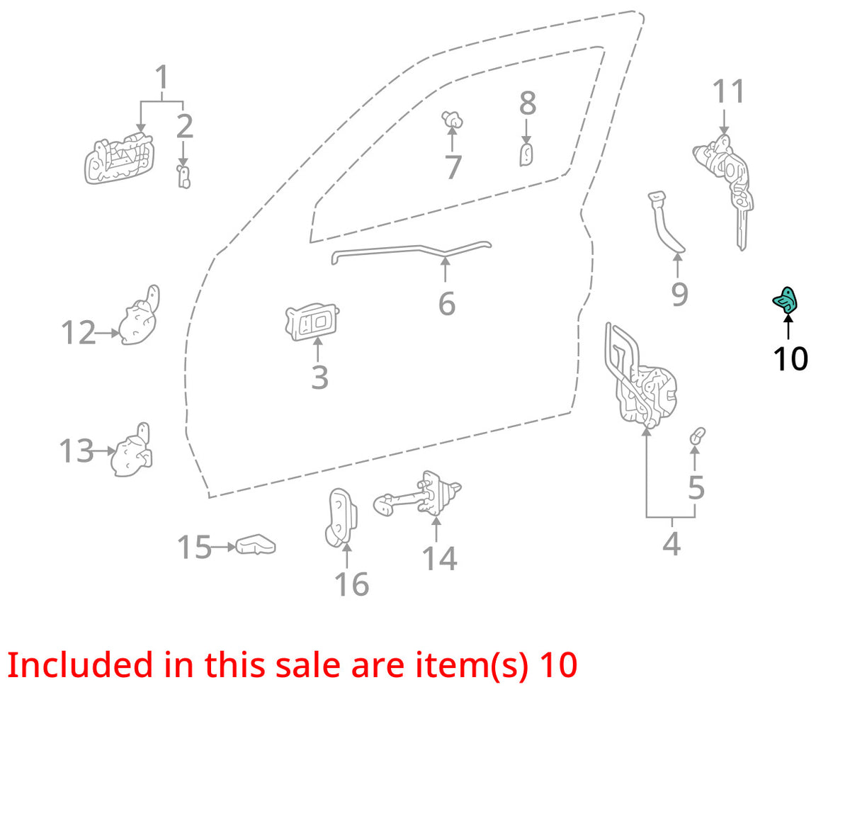 1996-2002 Toyota 4Runner Front Rear Door Lock Striker Latch Catch OEM 69410AA020
