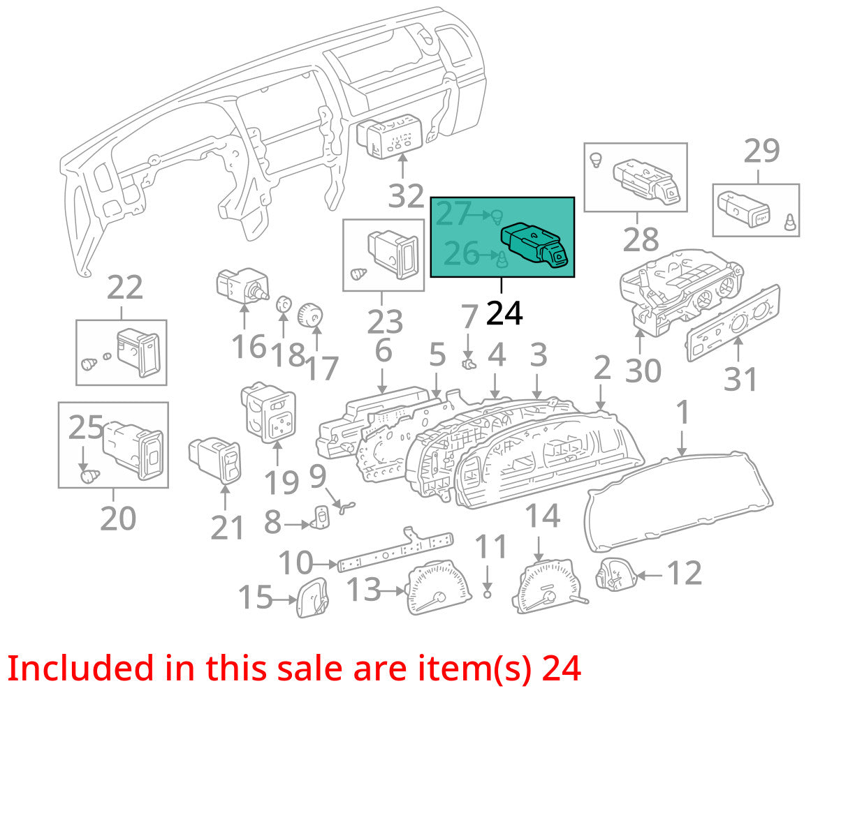 1996-1999 Toyota 4Runner Rear Defrost Switch 84790-35010 Assembly OEM