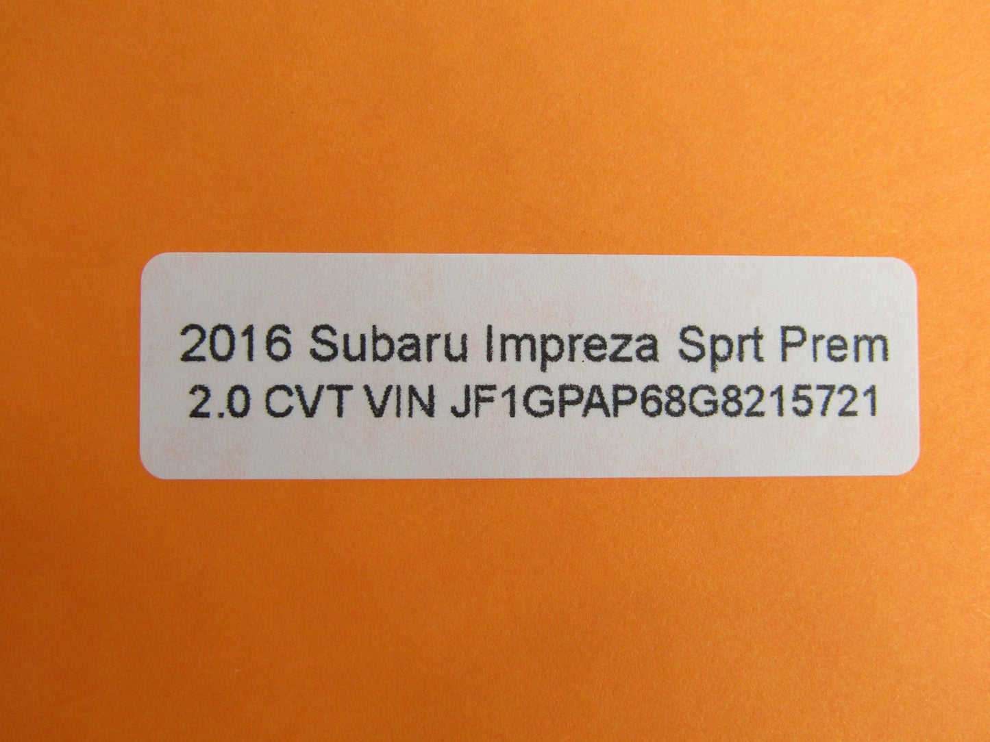 2015-2016 Subaru Impreza 2.0 Cvt Brake Booster with Master Cylinder OEM