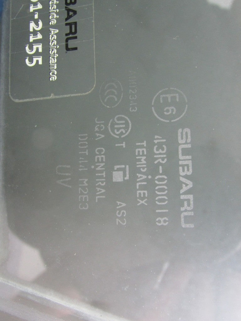 2014-2016 Subaru Forester Front Lefts Left Door Glass Window 61011SG011 OEM
