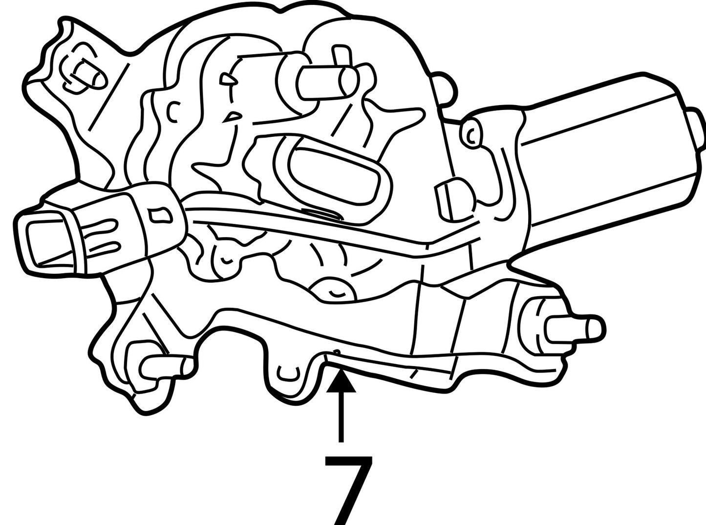 2001-2007 Toyota Sequoia Rear Liftgate Hatch Wiper Motor Assembly OEM