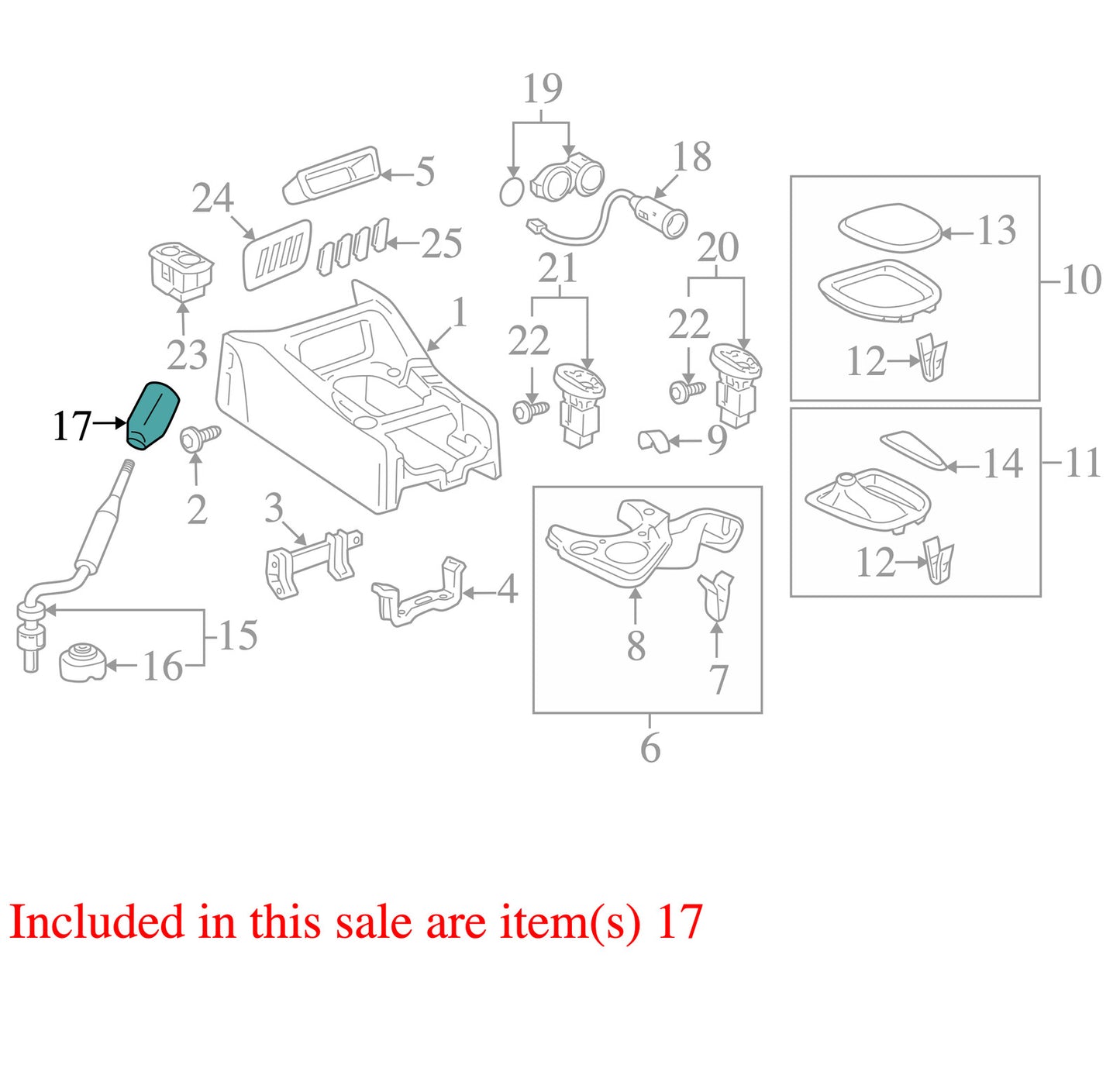 2001-2005 Toyota Sequoia L4-N-H Shifter Knob Transfer Case OEM