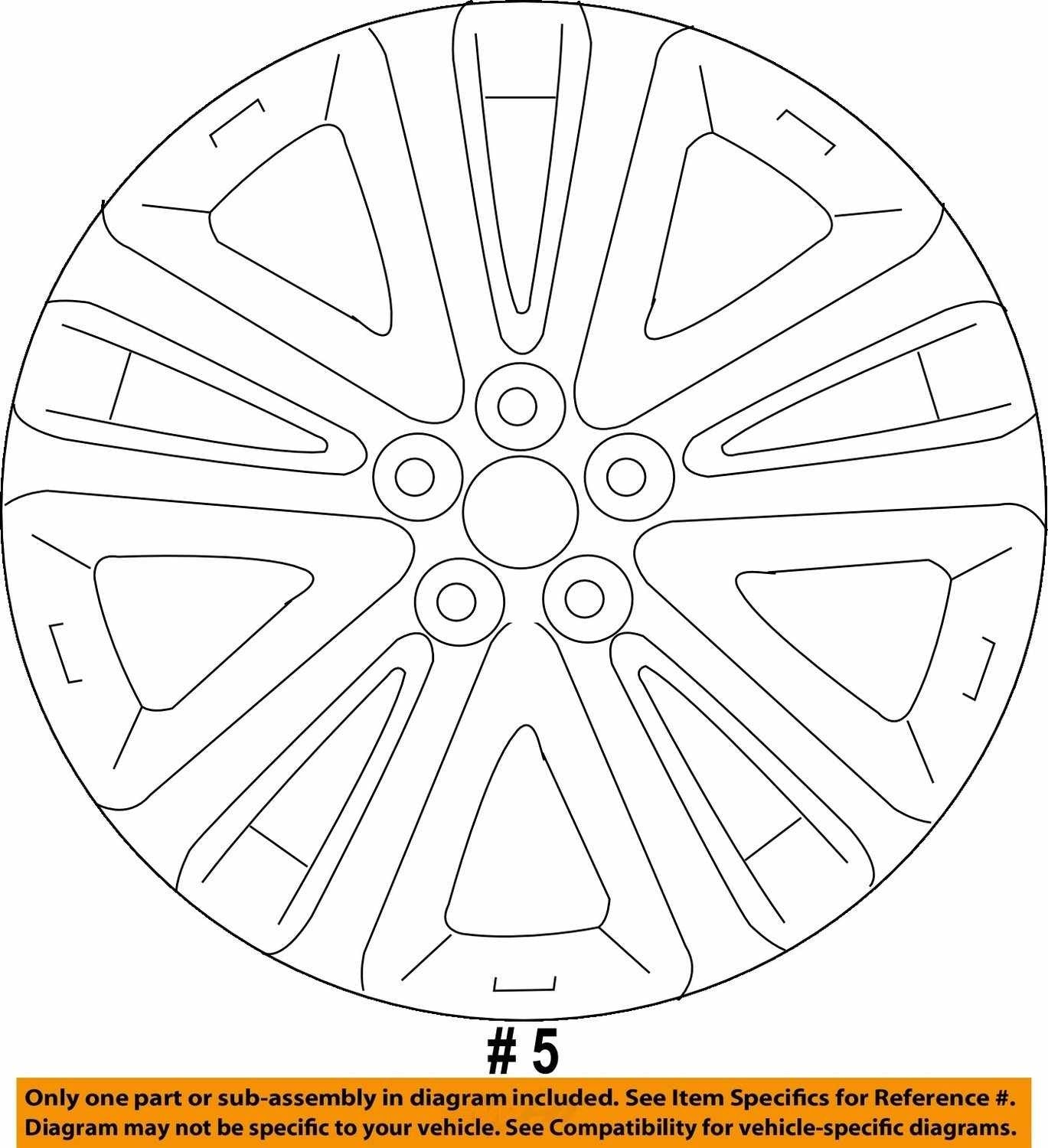 Subaru Outback 2008-2009 17X7 Aluminum Alloy Machined with Silver 5 Double Spoke