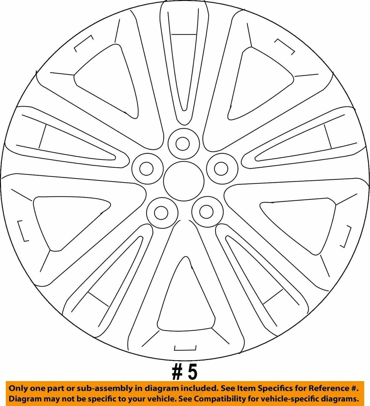 Subaru Outback 2008-2009 17X7 Aluminum Alloy with Silver 5 Spoke 28111SC050