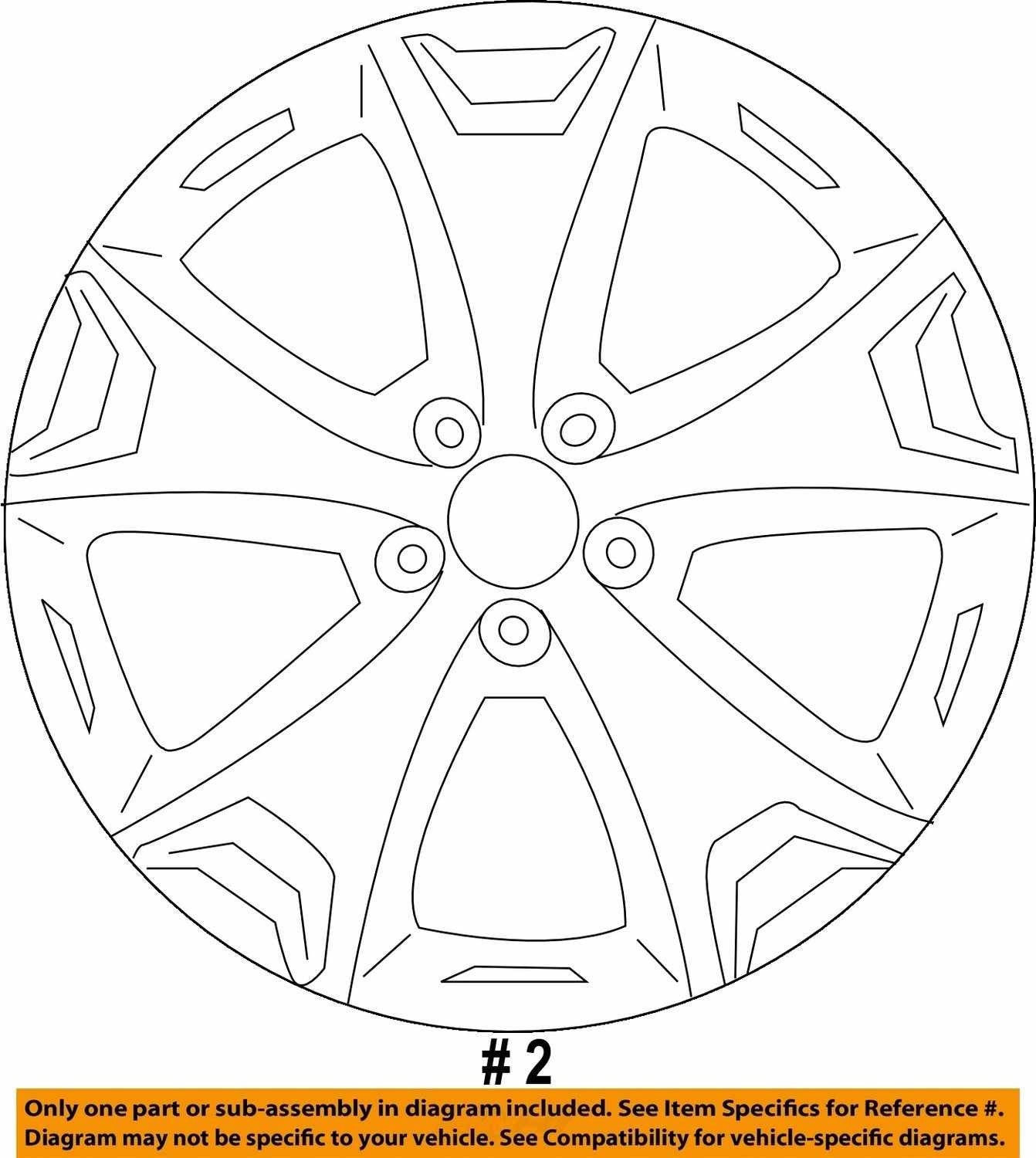 Subaru Forester 2014-2016 17X7 Aluminum Alloy Chrome 5 Spoke 68814 OEM