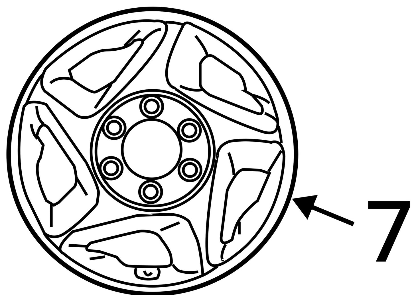 Toyota Tundra Sequoia 2000-2004 16X7 Aluminum Alloy Silver 5 Spoke 69395 OEM