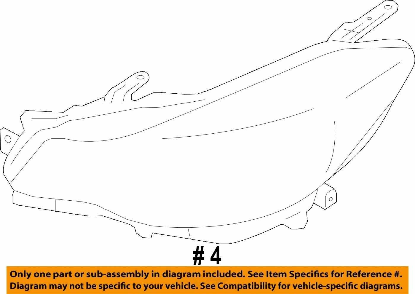 2012-2014 Subaru Impreza Right Halogen Headlight Head Lamp OEM