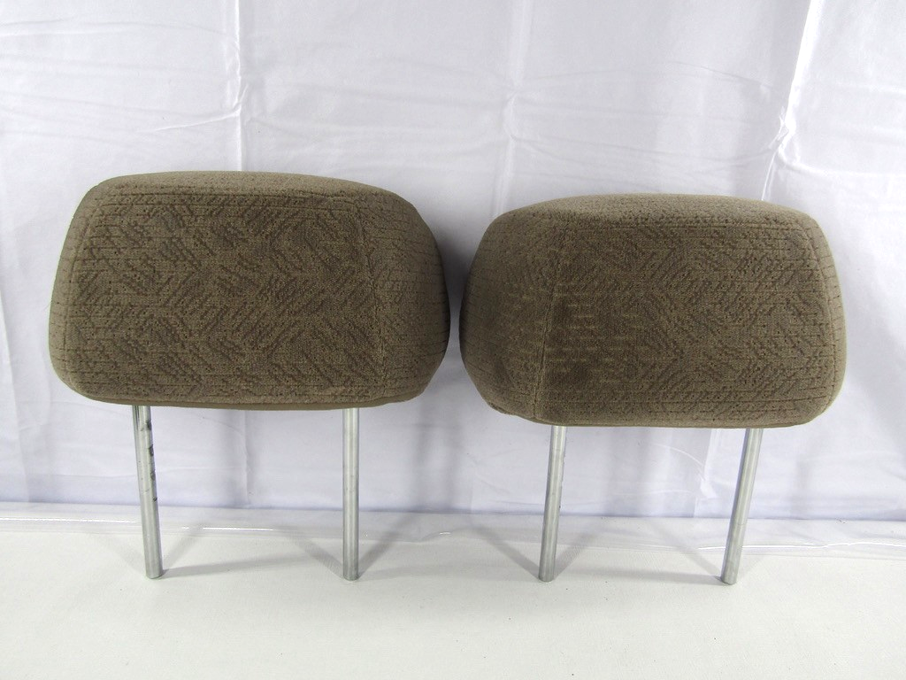 2000-2004 Toyota Tundra Front Left Right Headrest Head Rest Set Beige Cloth OEM