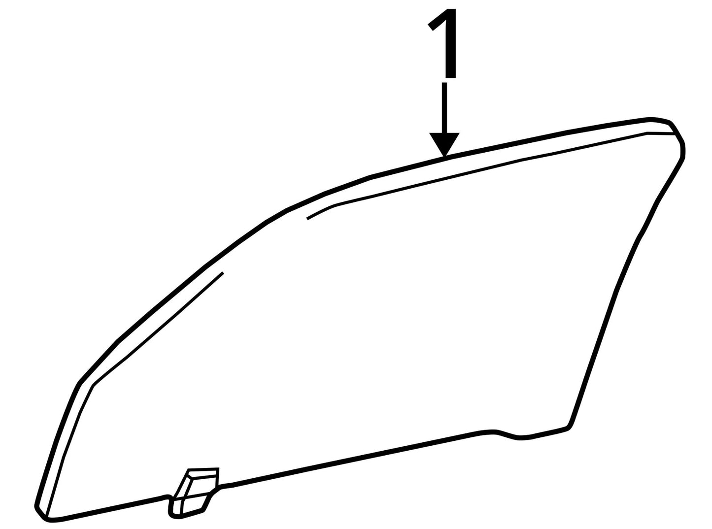 2000-2006 Toyota Tundra Right Front Door Window Glass OEM FD20546GTY