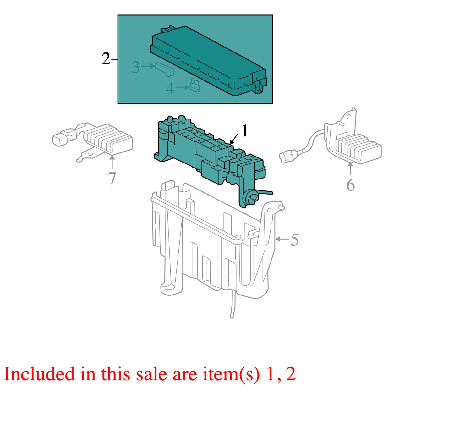 2000-2002 Toyota Tundra Fuse & Relay Center & Cover 827410C010