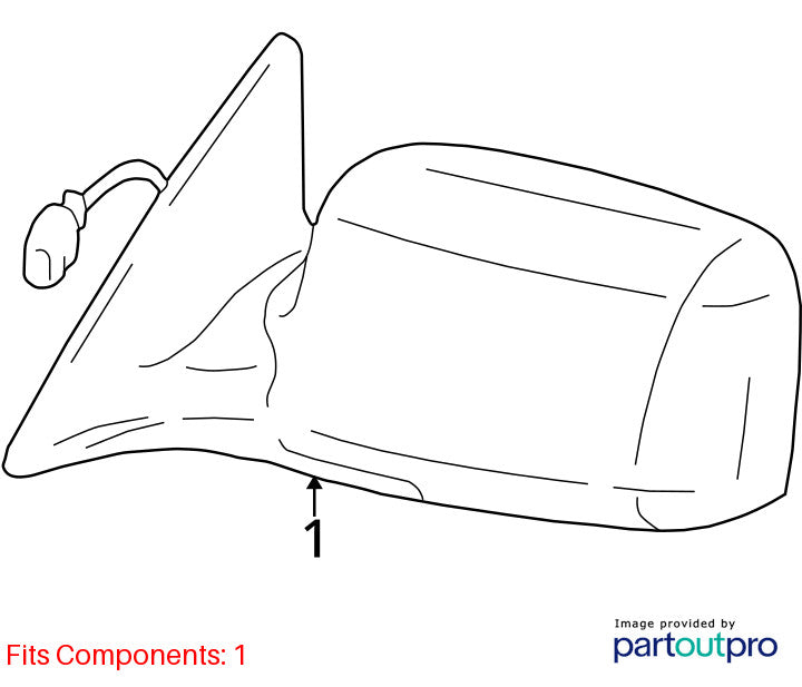 2000-2006 Toyota Tundra Left Side Mirror Front Door OEM 879400C902