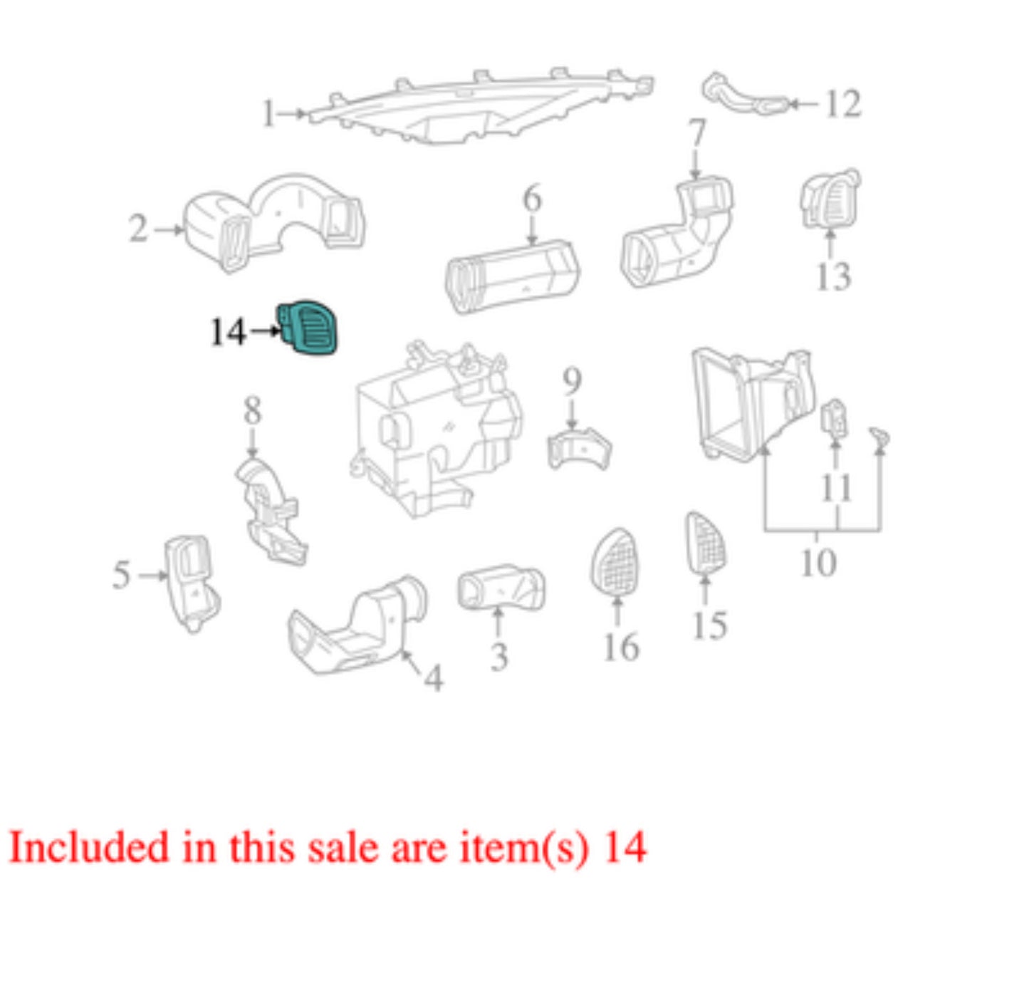 2000-2006 Toyota Tundra Left Outer Dashboard Air Vent OEM