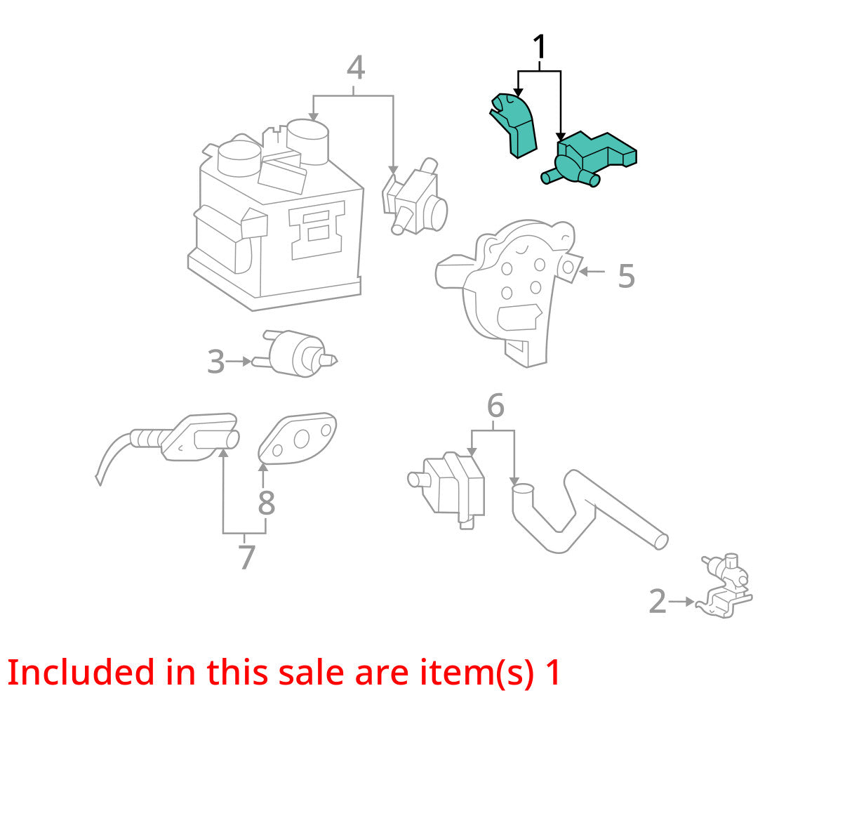 2000-2006 Toyota Tundra Vacuum Switch Valve 25860-50100 OEM