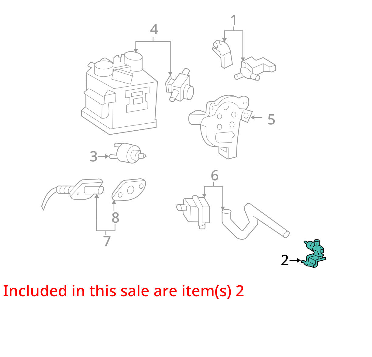 2000-2006 Toyota Tundra Vacuum Switch Valve 25860-50100 OEM