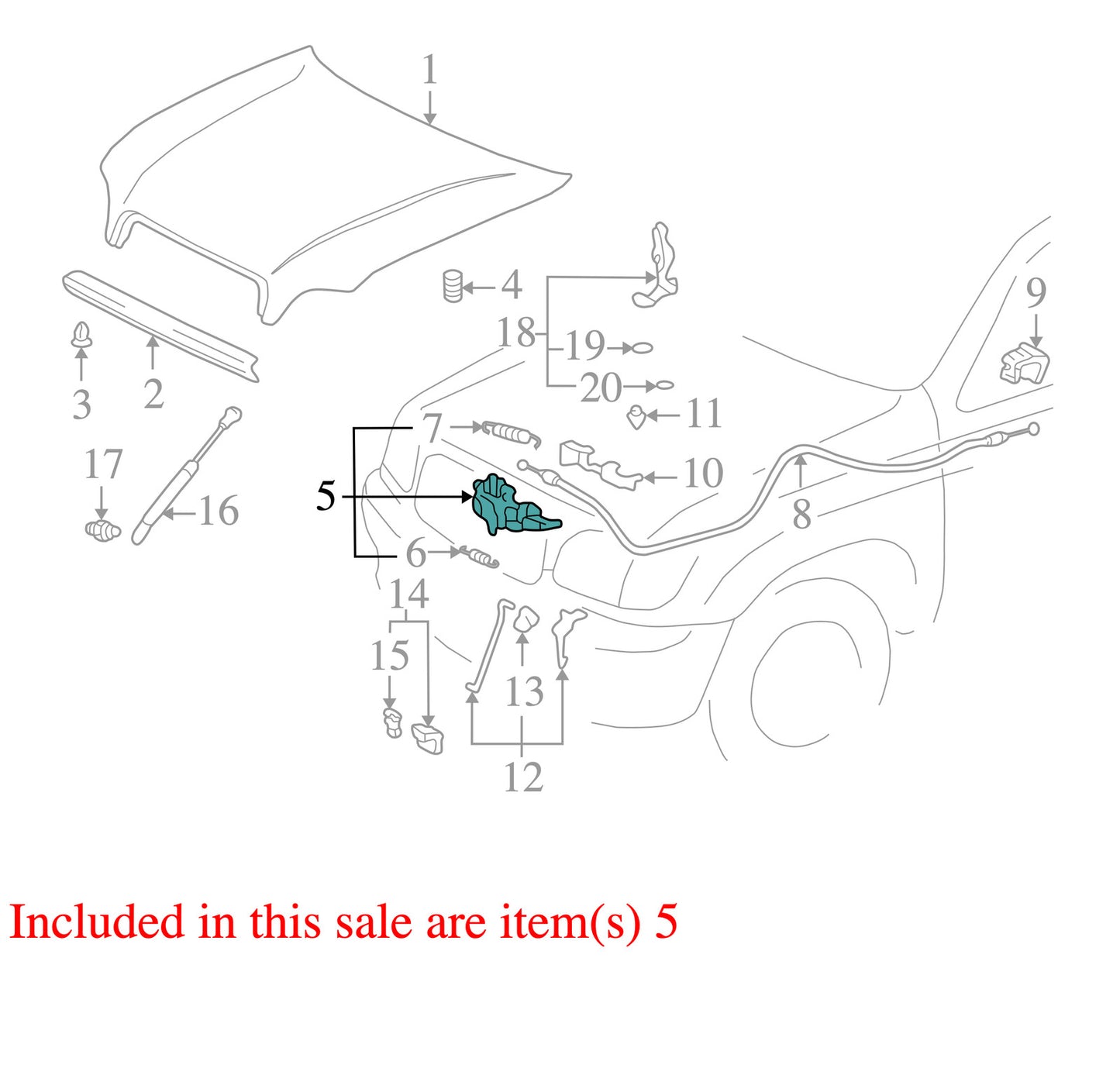 2000-2006 Toyota Tundra Front Hood Latch OEM