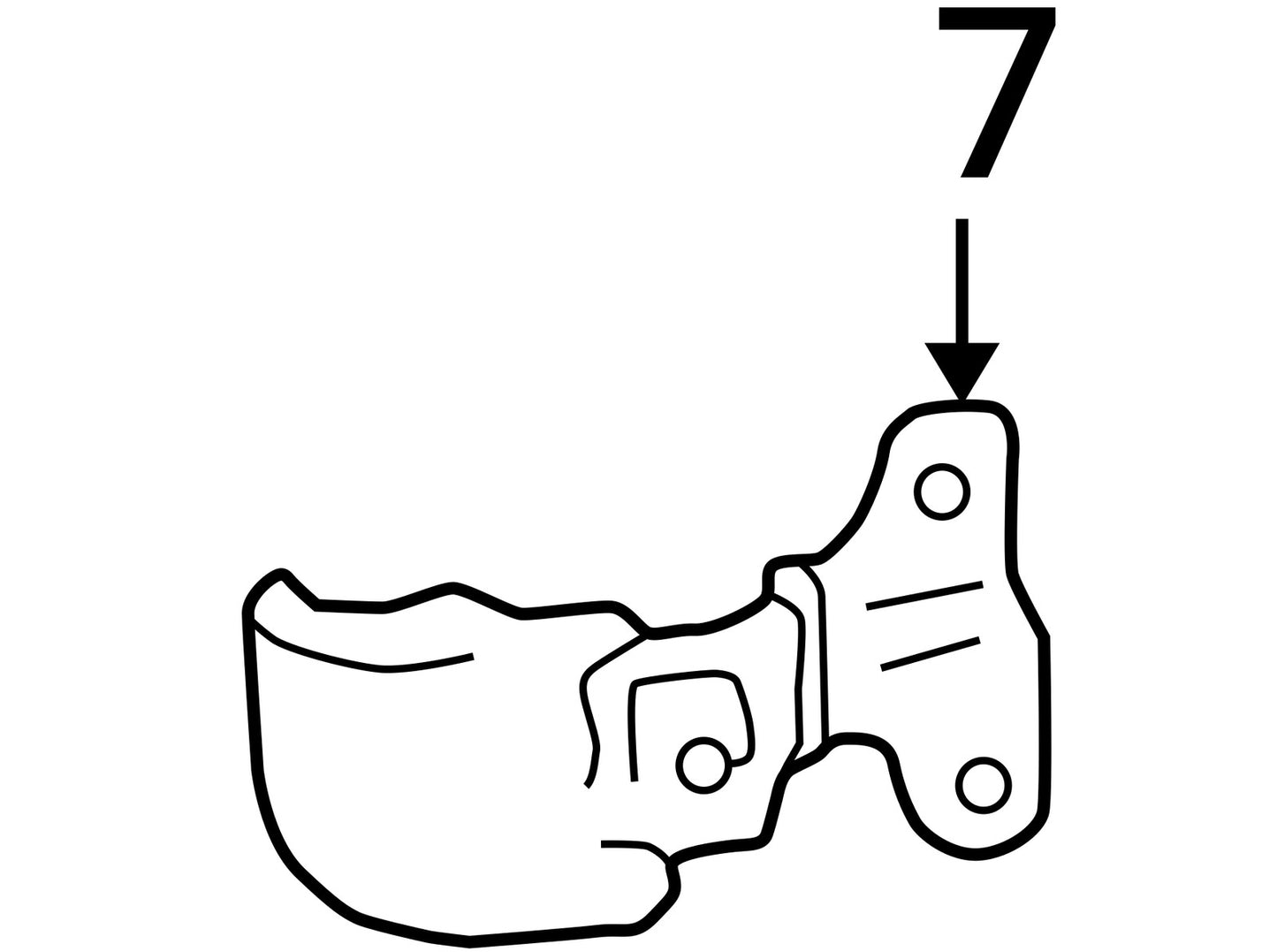 2000-2006 Toyota Tundra Pickup Truck Right Quarter Window Buckle Latch Lock