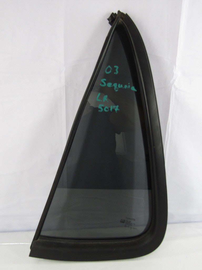 2001-2007 Toyota Sequoia Rear Left Side Vent Glass Quarter Window OEM