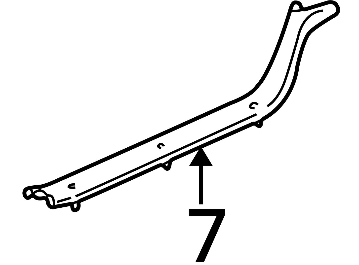 2001-2007 Toyota Sequoia Left Rear Door Sill Plate Brown OEM