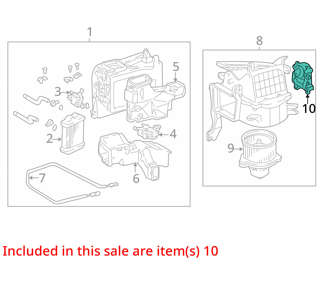 2001-2007 Toyota Sequoia HVAC Air Inlet Door Actuator OEM