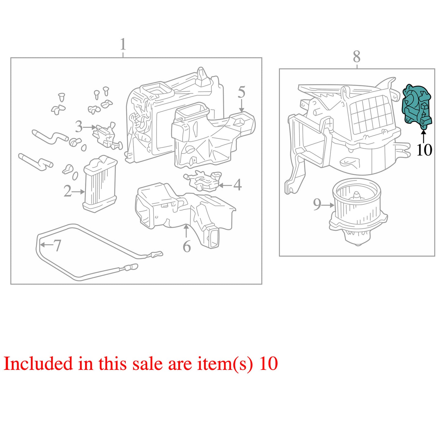 2001-2007 Toyota Sequoia HVAC Air Inlet Door Actuator OEM