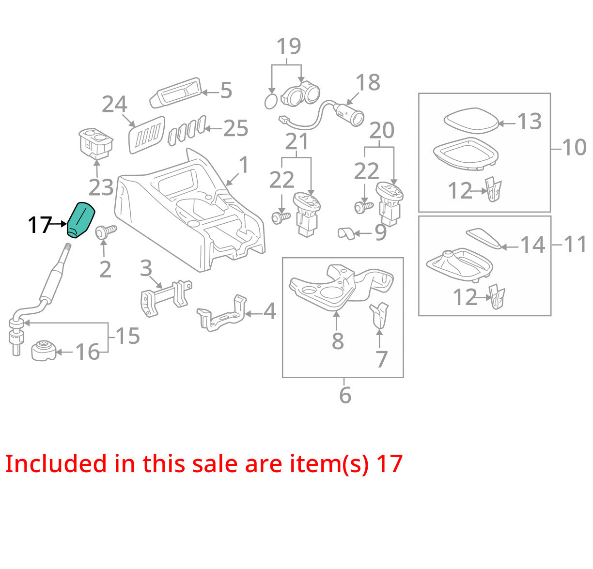 2001-2005 Toyota Sequoia L4-N-H Shifter Knob Transfer Case OEM