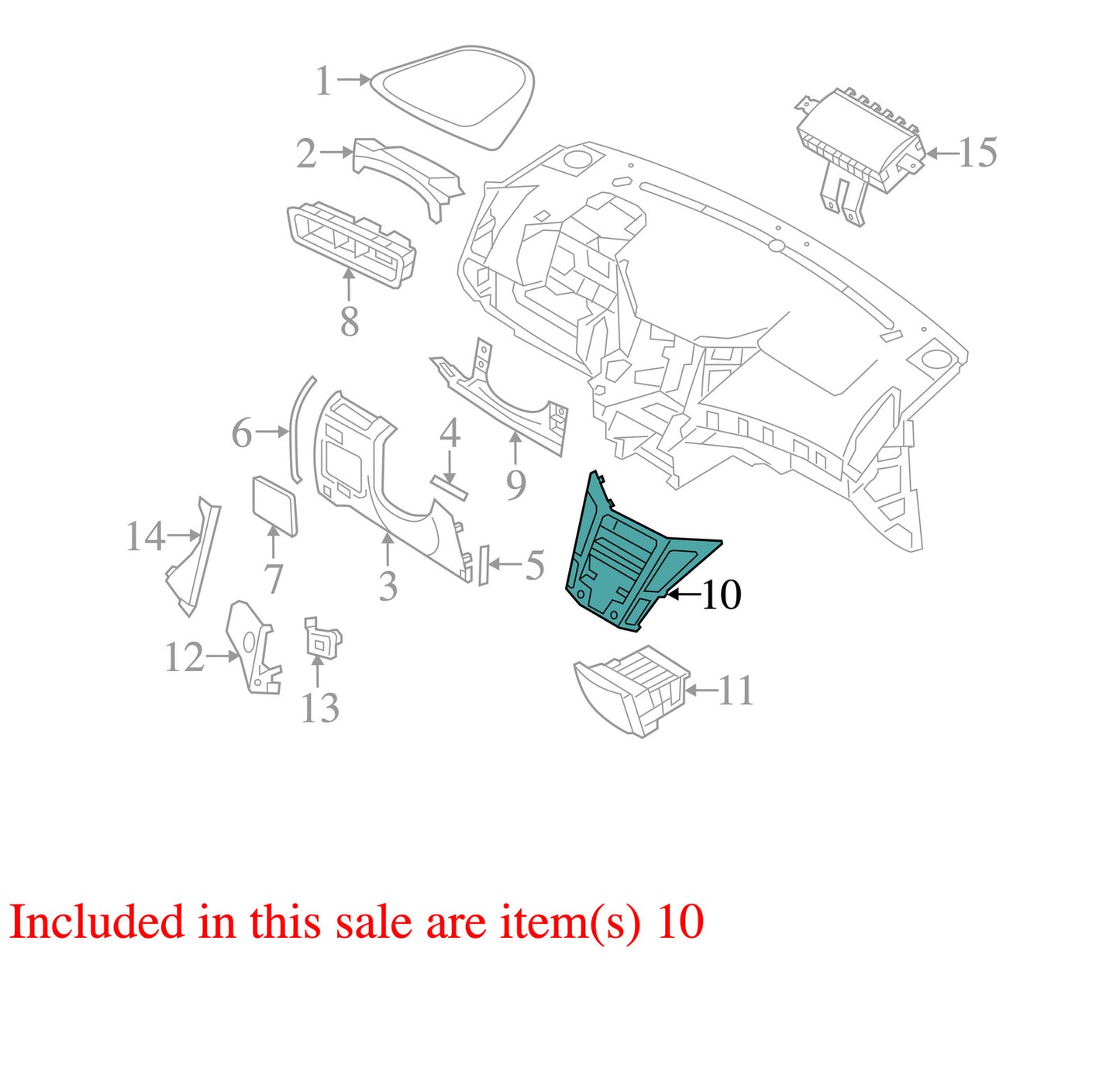 2011-2014 Hyundai Sonata Center Instrument Panel Bezel OEM