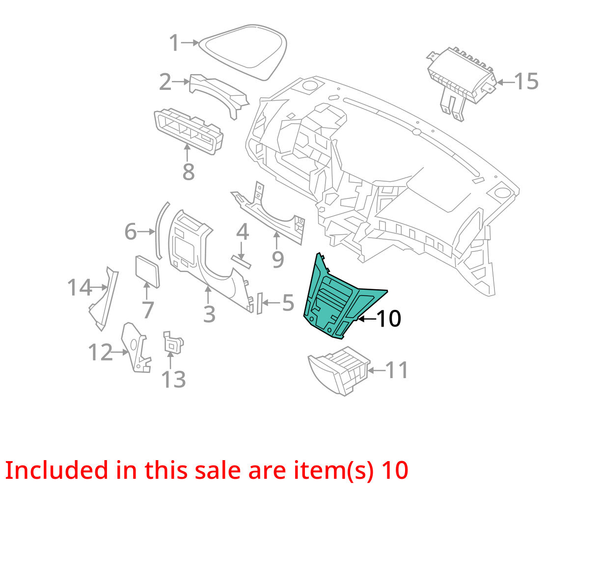 2011-2014 Hyundai Sonata Center Instrument Panel Bezel OEM