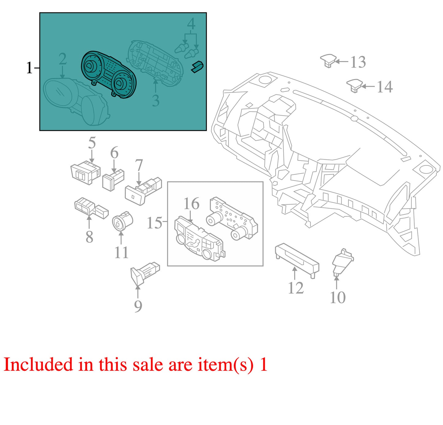 2011-2014 Hyundai Sonata Instrument Cluster 940013Q015 OEM