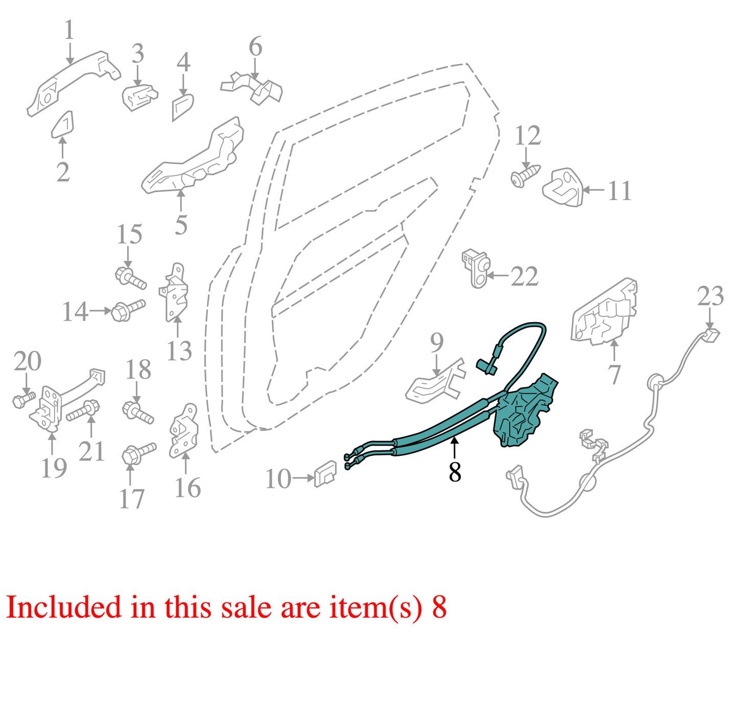 2011-2015 Hyundai Sonata Left Rear Door Lock Actuator Latch OEM